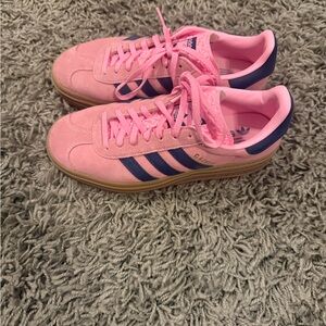 Adidas Hot Pink and Blue Gazelles ~Retro Sneakers Sz.8